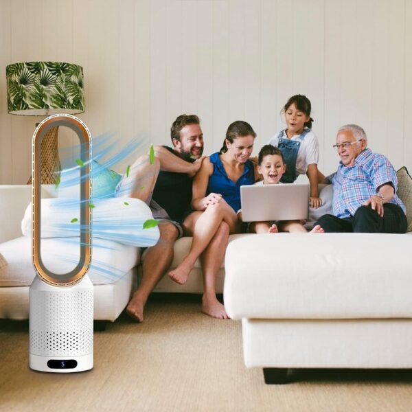 Fastgear 20"BLADELESS ROTATABLE PORTABLE TOWER TABLE FAN WITH 9SPEED LEVEL TOUCH CONTROL Remote Controlled Table Fan - Image 5